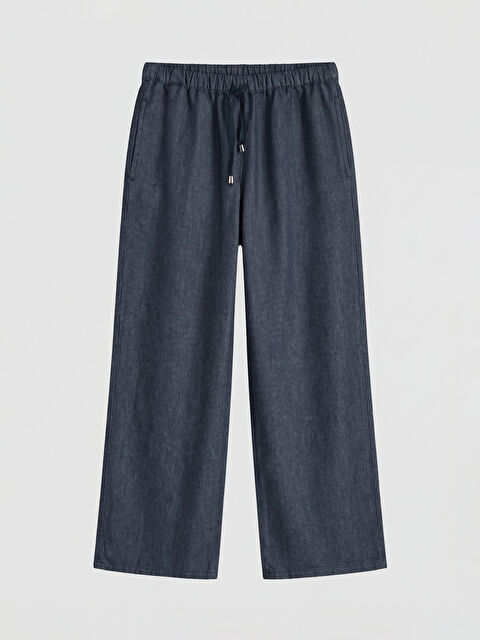 Natuvera Beli Lastikli Wideleg Fit Kadın Jean Pantolon - S6ND71Z8-ZZU