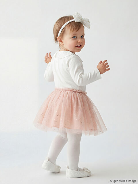 LCW baby Beli Lastikli Kız Bebek Tütü Etek - S6ND73Z1-G21