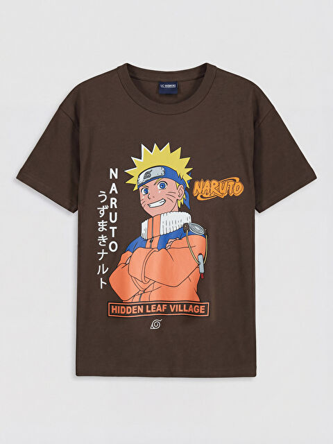 LCW Kids Bisiklet Yaka Naruto Baskılı Erkek Çocuk Tişört