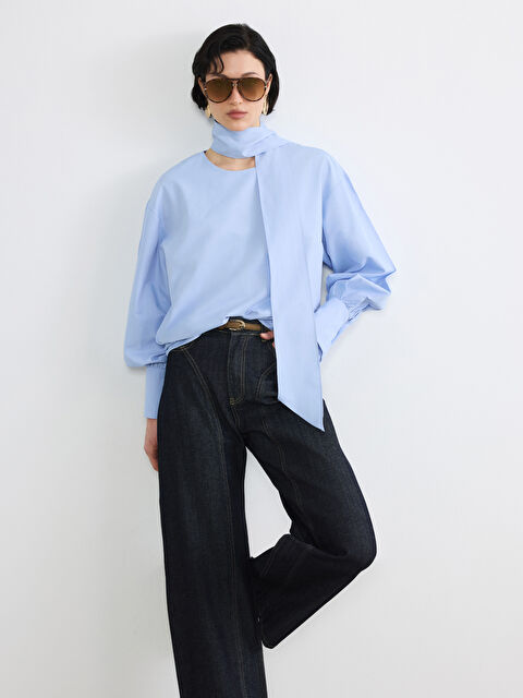 Soulife Bağlamalı Yaka Büzgülü Bluz - S6NE07Z8-Z0C