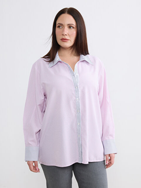 Soulife Çizgili Oversize Kadın Gömlek