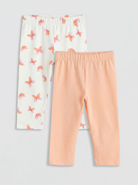 LCW Kids Beli Lastikli Kız Çocuk Tayt 2'li - S6NE62Z1-G5P