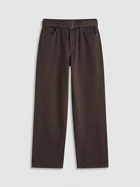 LCW Vision Beli Kemerli Wideleg Kadın Jean Pantolon