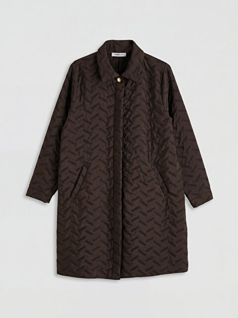 LCW Grace Gömlek Yaka Desenli Kadın Ferace - S6NF73Z8-J0W