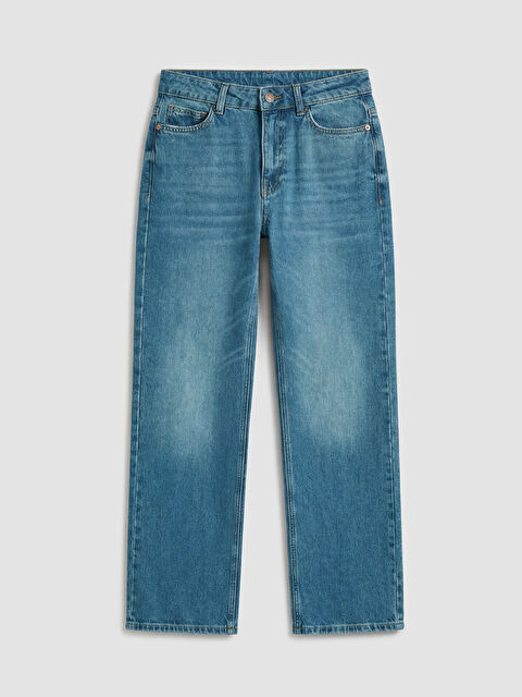 LCW Jeans Yüksek Bel Straight Fit Kadın Jean Pantolon - S6NF82Z8-507