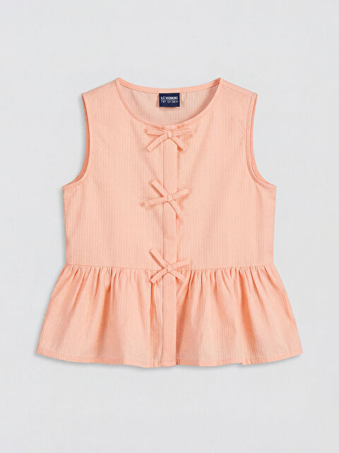 LC WAIKIKI Fiyonk Detaylı Kız Çocuk Poplin Bluz - S6NG20Z4-LHK