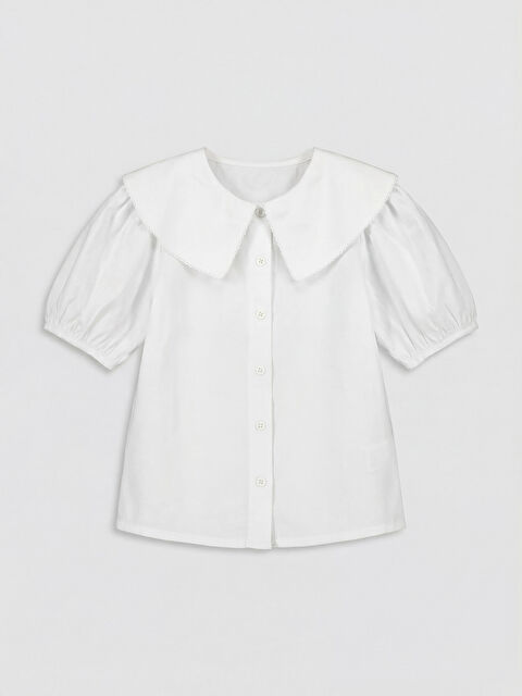 LC WAIKIKI Bebe Yaka Poplin Kız Çocuk Gömlek