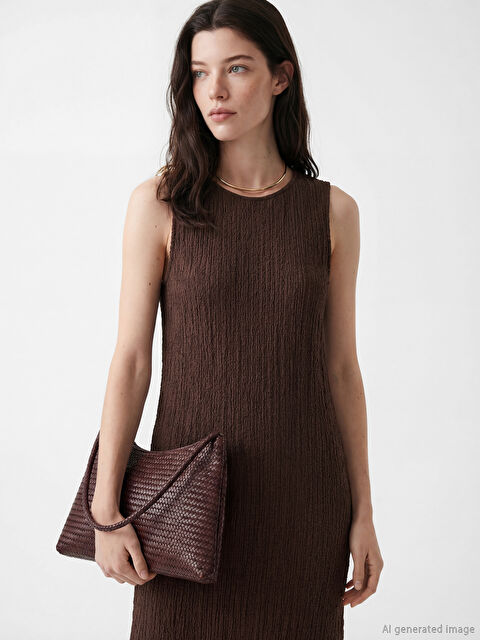 LCW Comfort Dokulu Uzun Elbise - S6NG24Z8-HMK