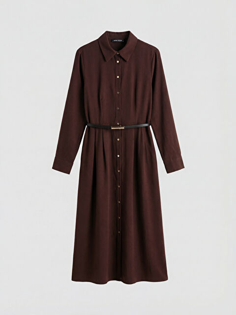 LCW Vision Kemerli Gömlek Elbise - S6NG41Z8-JTW