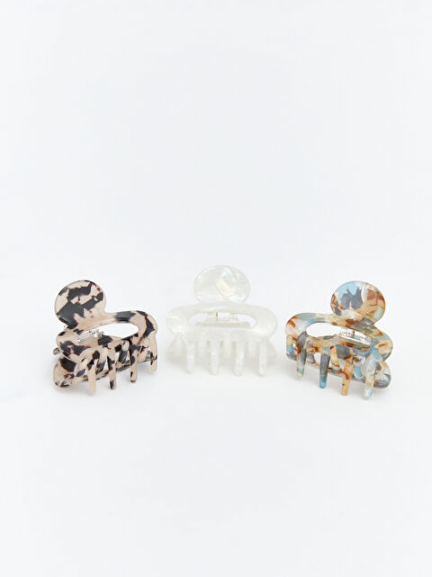 LCW JOY Desenli Kadın Mandal Toka Seti 3'lü