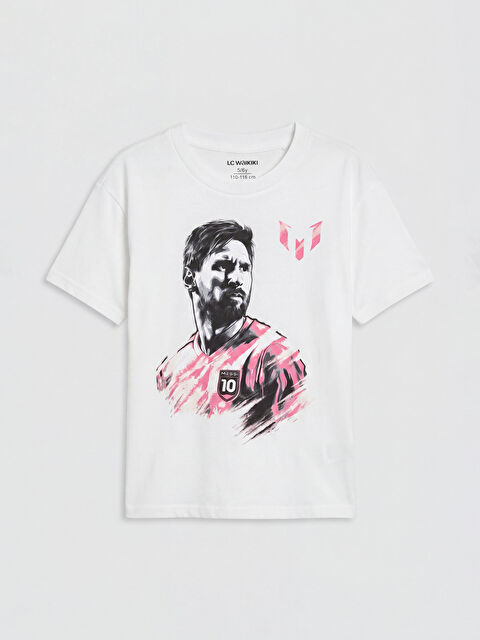 LCW Kids Messi Baskılı Erkek Çocuk Tişört