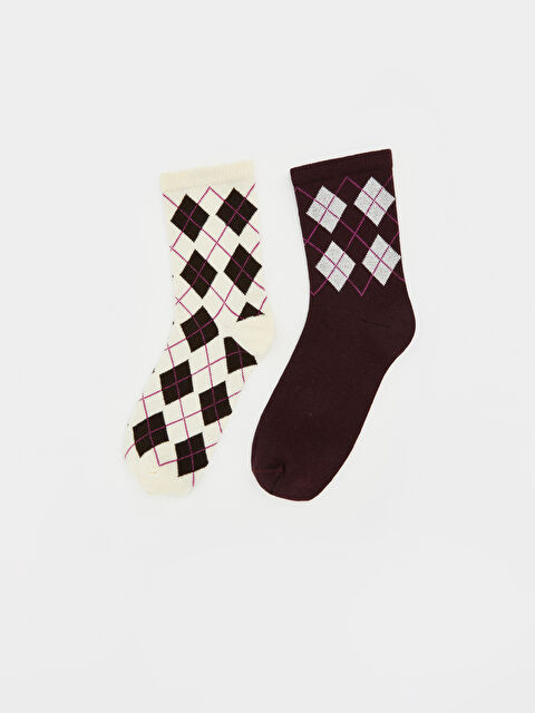LCW DREAM Baklava Desenli Kadın Soket Çorap 2'li - S6NG94Z8-FQQ