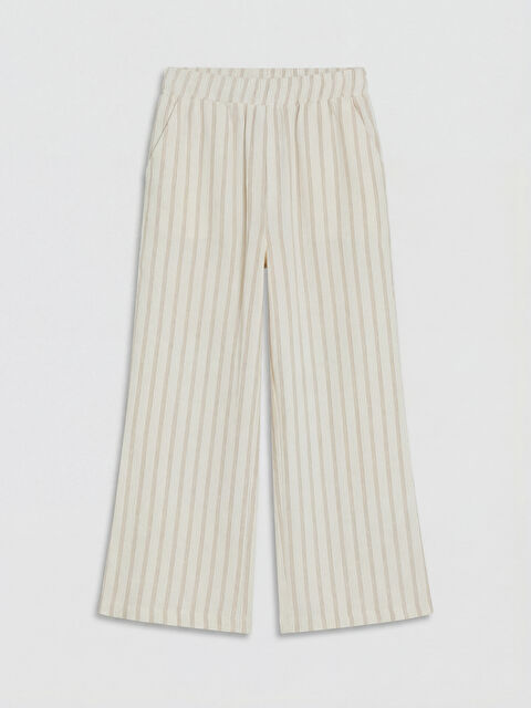 LCW Kids Çizgili Kız Çocuk Kapri