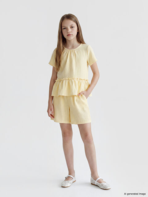 LCW Kids Müslin Kız Çocuk Şort