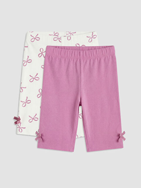 LCW Kids Fiyonklu Kız Çocuk Şort Tayt 2'li
