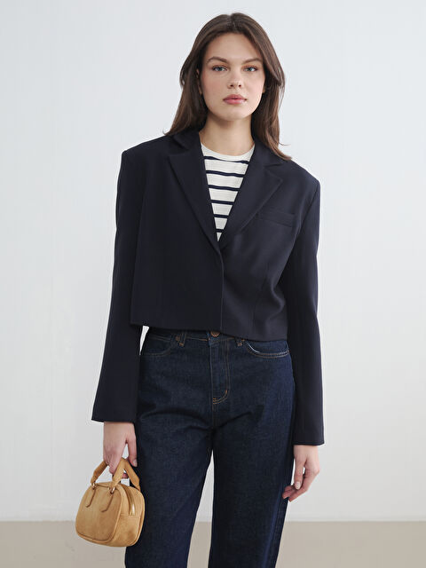 LCW Vision Kadın Crop Blazer Ceket - S6NH83Z8-CT8