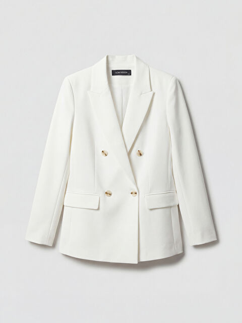 LCW Vision Kruvaze Yaka Krep Kadın Blazer Ceket - S6NH84Z8-R9J