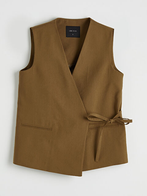 LCW Vision Kruvaze Yaka Kadın Klasik Yelek - S6NH87Z8-4SU