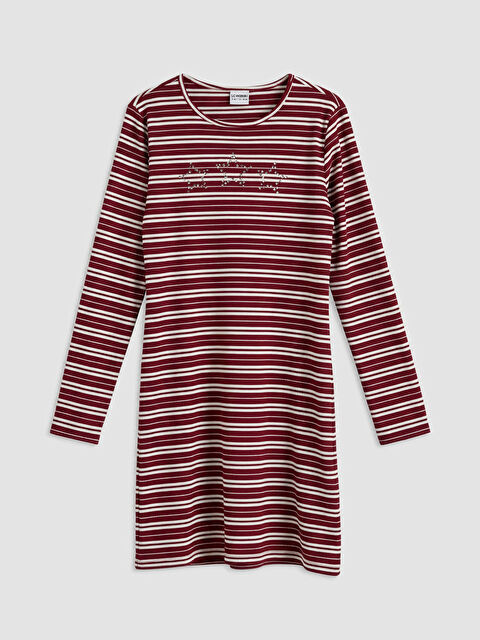 LCW Kids Bisiklet Yaka Taşlı Kız Çocuk Elbise - S6NI48Z4-E48