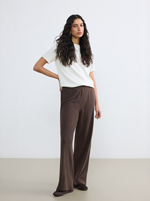 LCW Comfort Женщины Коричневый Брюки