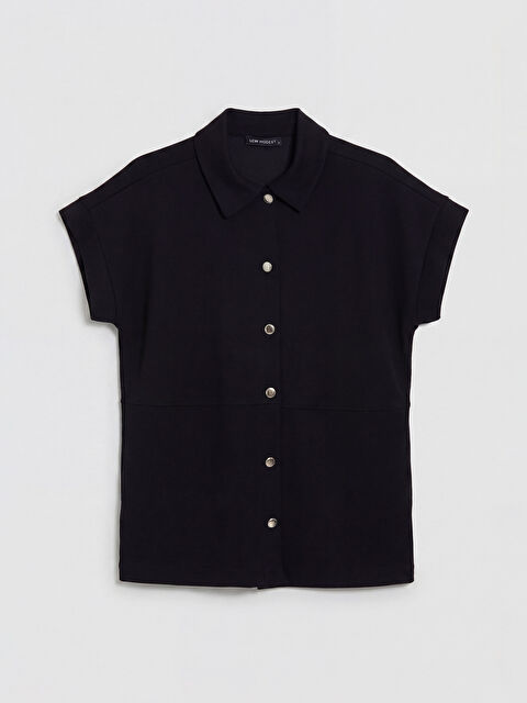 LCW Modest Kısa Kollu Oversize Kadın Gömlek