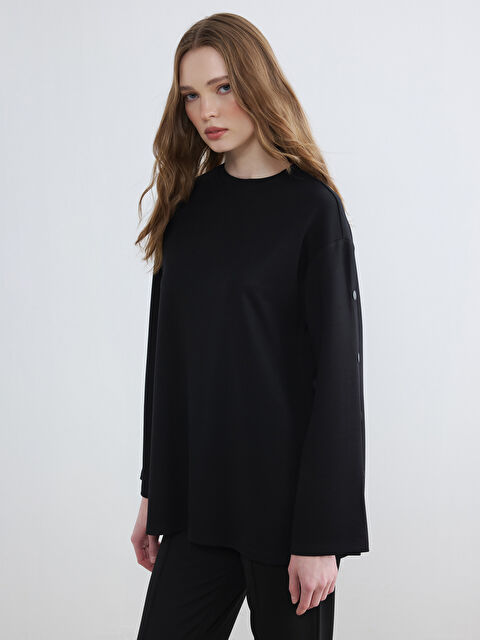 LCW Modest Bisiklet Yaka Kadın Sweatshirt Tunik