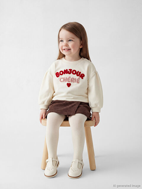 LCW baby Beli Lastikli Kız Bebek Şort Etek ve Külotlu Çorap - S6NJ57Z1-RCK