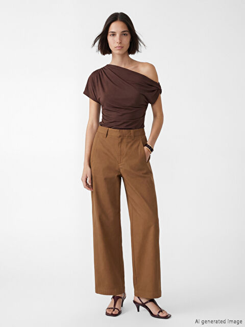 LCW Vision Pantalon en gabardine pour femme à coupe régulière - S6NJ62Z8-YKH