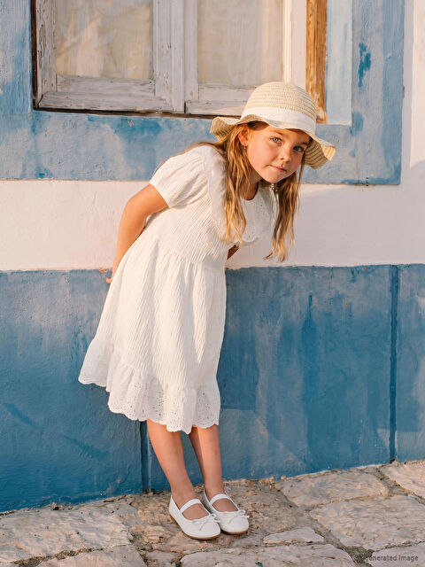 LCW Kids Bebe Yaka Kız Çocuk Elbise