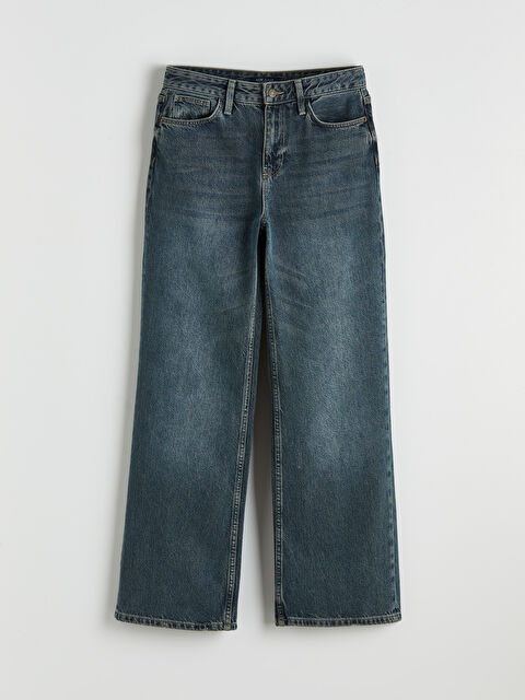 LCW Jeans Yüksek Bel Wideleg Kadın Jean Pantolon - S6NK06Z8-JVU