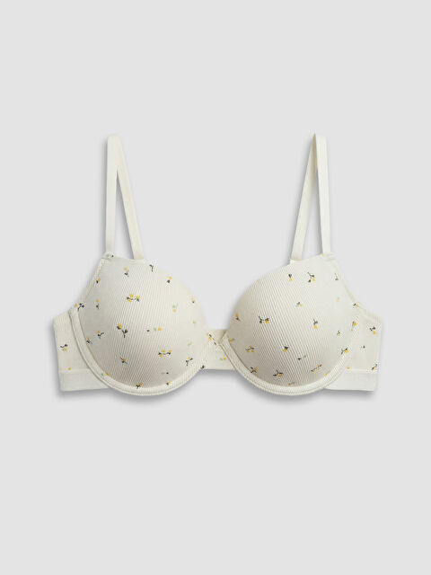 LCW DREAM Balenli Dolgusuz Çiçekli Tişört Sütyen