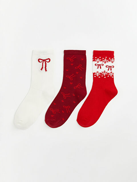 LCW DREAM Fiyonk Desenli Kadın Soket Çorap 3'lü - S6NL11Z8-FDU