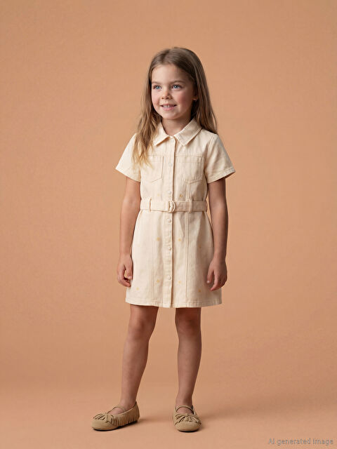 LCW Kids Kız Çocuk Kuşaklı Elbise