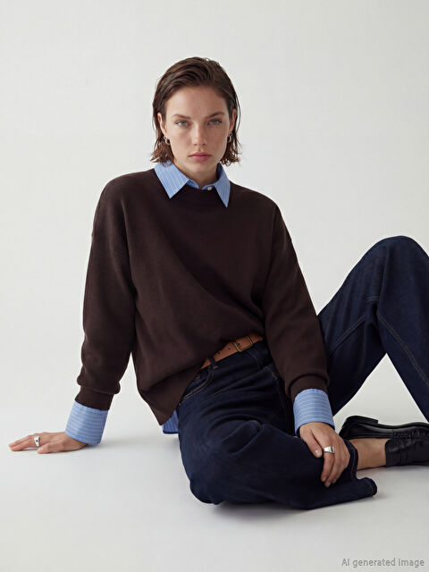 LCW Vision Dik Yaka Kadın Triko Kazak - S6NL25Z8-HCQ