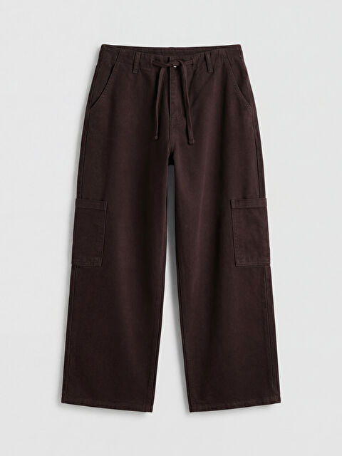 LCW Jeans Beli Lastikli Kadın Kargo Jean Pantolon - S6NL39Z8-HDT