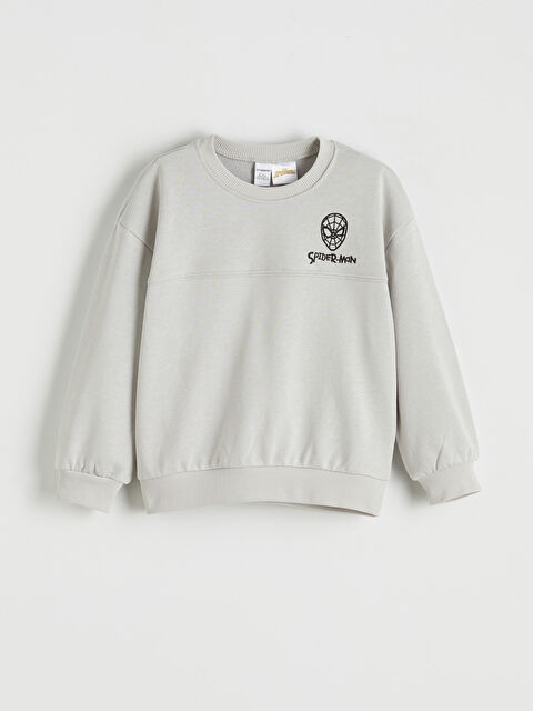 LCW Kids Spider-Man Baskılı Erkek Çocuk Sweatshirt - S6NL57Z1-KXV