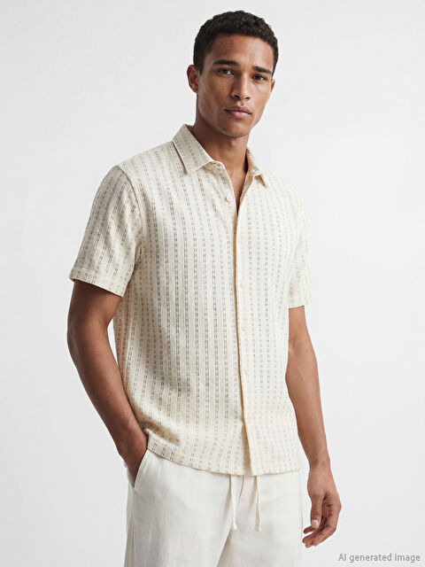 LCW Vision Regular Fit Çizgili Erkek Gömlek