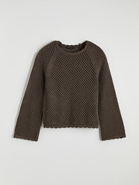 LCW Comfort Bisiklet Yaka Ajurlu Kadın Triko Kazak - S6NL89Z8-3HB