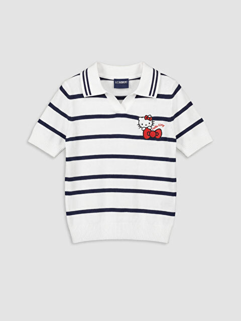 LCW Kids Hello Kitty Nakışlı Kız Çocuk Triko Kazak - S6NM02Z4-SZ5