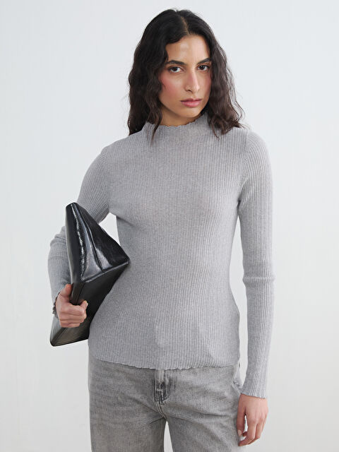 LCW Modest Yarım Balıkçı Yaka Kadın Triko Kazak	 - S6NM34Z8-ZZB