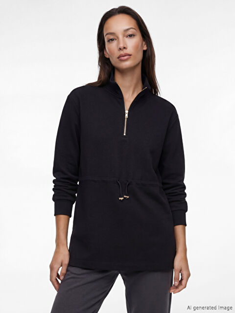 LCWAIKIKI Classic Soft Touch Oversize Kadın Sweatshirt Tunik - S6NM40Z8-CVL