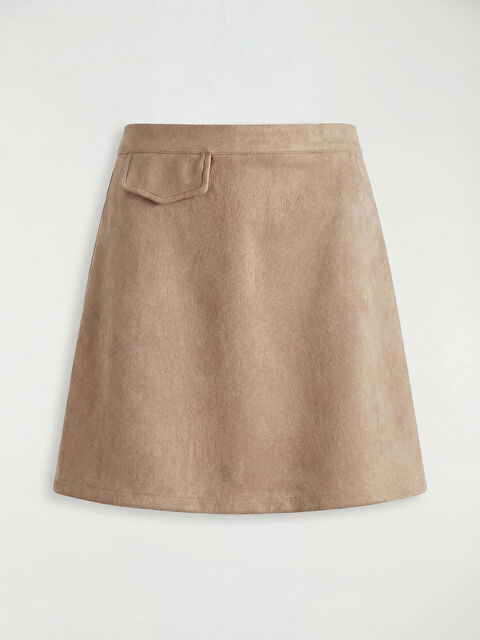 LCW Kids Süet Görünümlü Kız Çocuk Etek - S6NM46Z4-JSA