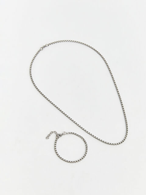 LCW ACCESSORIES Erkek Zincir Kolye ve Bileklik Seti - S6NM73Z8-YQH