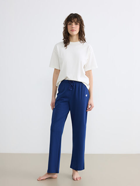 LCW DREAM Beli Lastikli Kalp Nakışlı Kadın Pijama Altı - S6NM74Z8-HKW