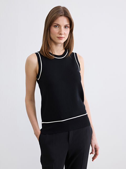 LCW Comfort Bisiklet Yaka Kadın Triko Süveter - S6NM81Z8-CVL