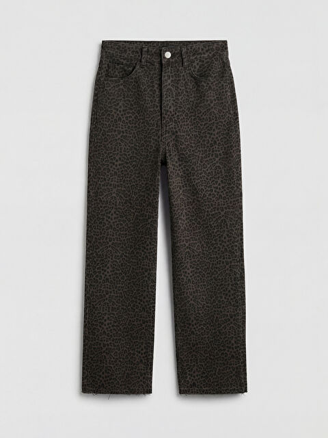 LCW Comfort Leopar Desenli Kadın Jean Pantolon - S6NN56Z8-LQZ