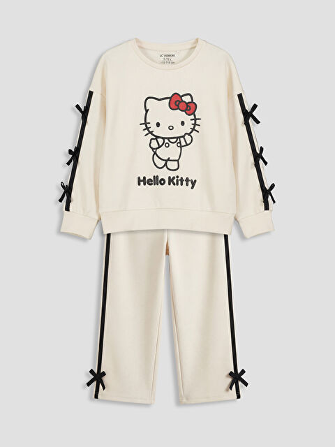 LCW Kids Hello Kitty Baskılı Kız Çocuk Sweatshirt ve Eşofman Altı - S6NO08Z1-FRC