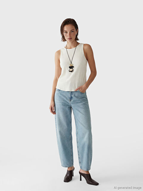 LCW Jeans Balloon Fit Kadın Jean Pantolon - S6NO25Z8-311