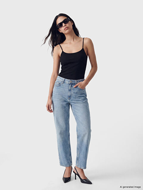 LCW Jeans Yüksek Bel Slim Fit Kadın Jean Pantolon
