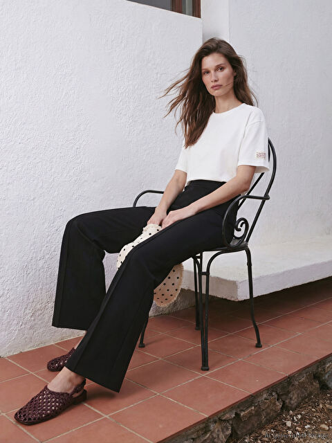 LCW Modest Beli Lastikli Soft Touch Kadın Eşofman Altı